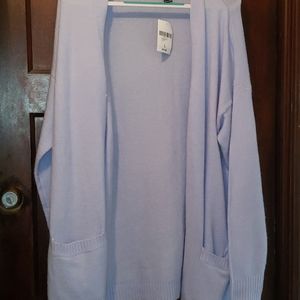 Open Cardigan With Front Pockets
